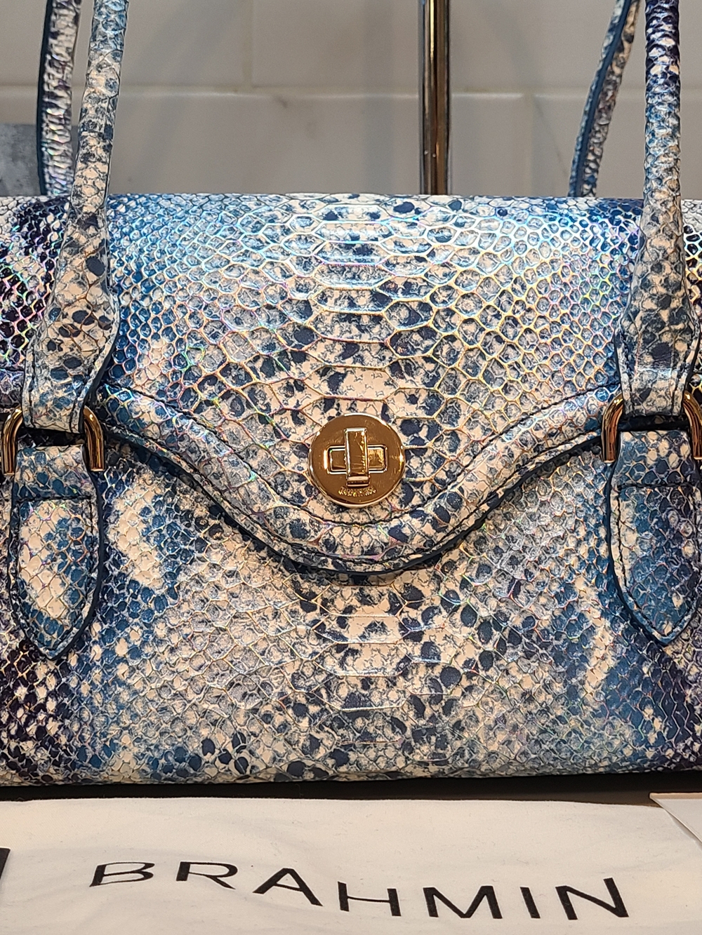 Brahmin NWOT Joyful Oceangrove Dayan Shoulder Bag - Picture 7 of 14